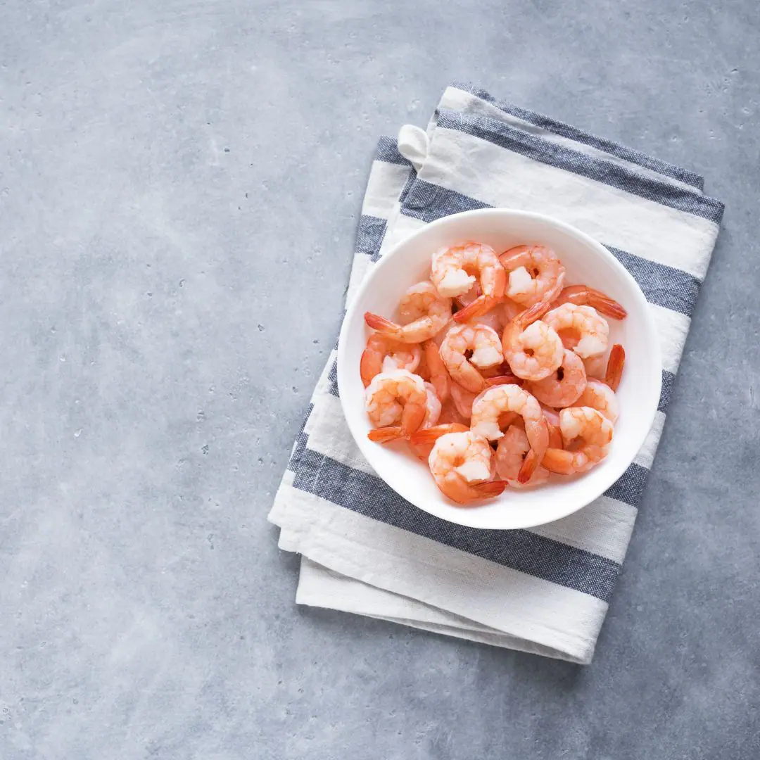Gambas congeladas y peladas